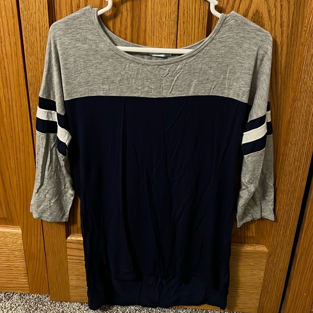 Maurice’s Navy Blue and Grey shirt